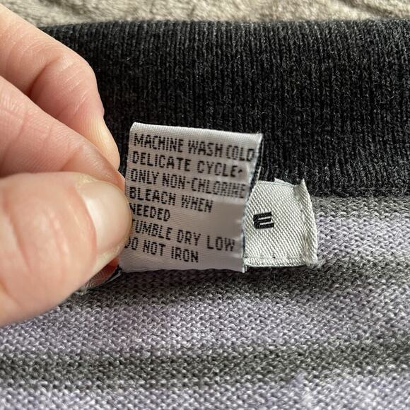 Dark Academia Collared Cardigan Plus 4X Striped Classic Prep VTG 90s Geek Button - Picture 7 of 10